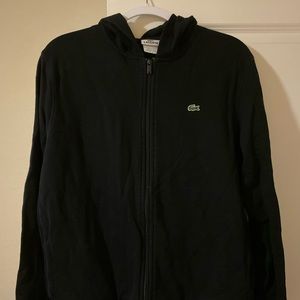 Lacoste Black Zip-up Sweatshirt